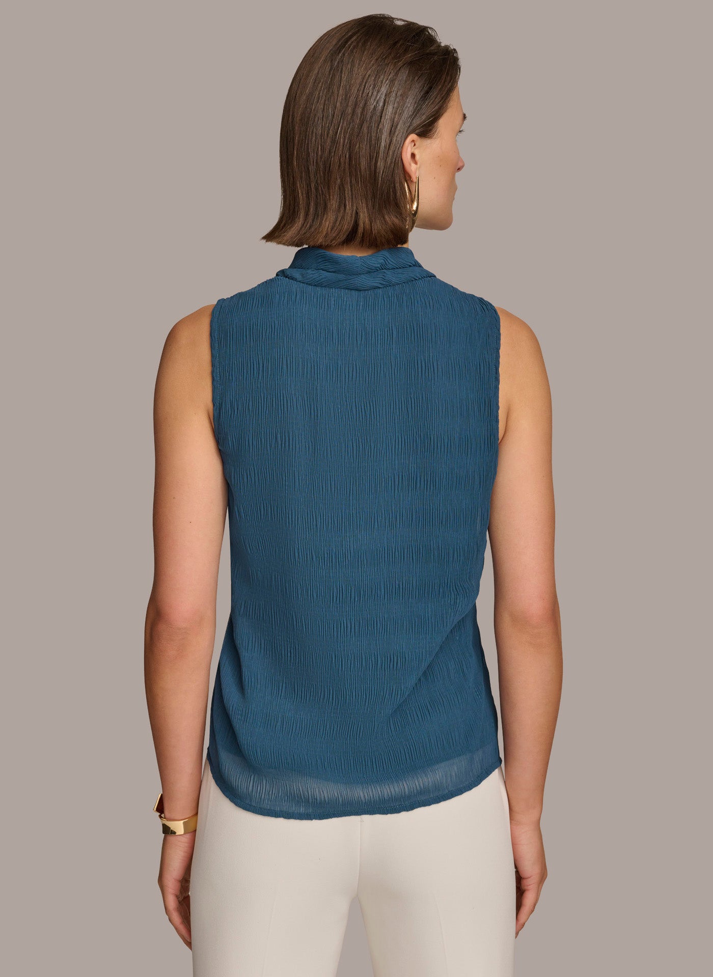 (image for) CHARMING FAUX WRAP PEPLUM TOP